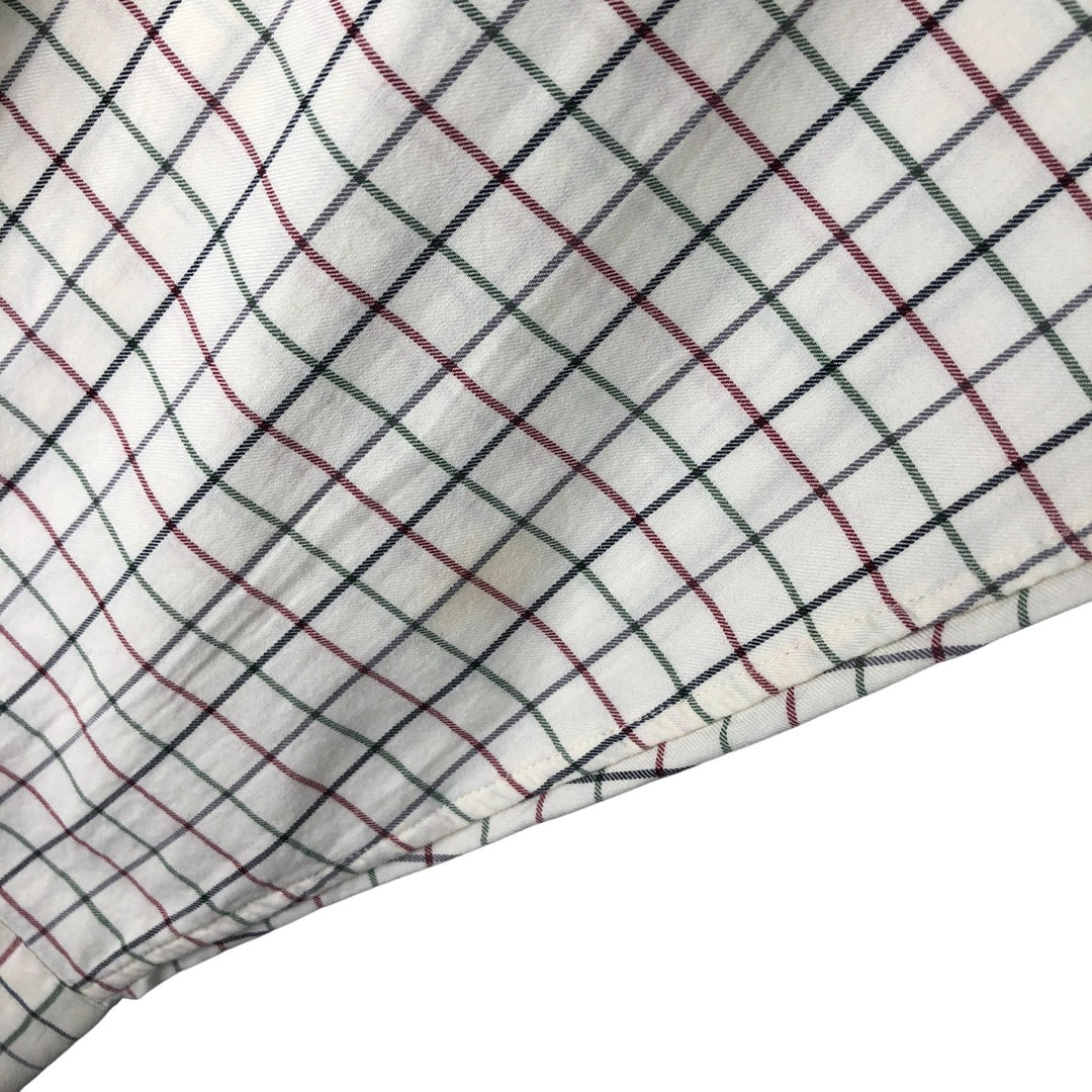 Ralph Lauren Classic Fit Long Sleeve Button Down Check Shirt Men's XL cotton pale white type Vintage Second Hand