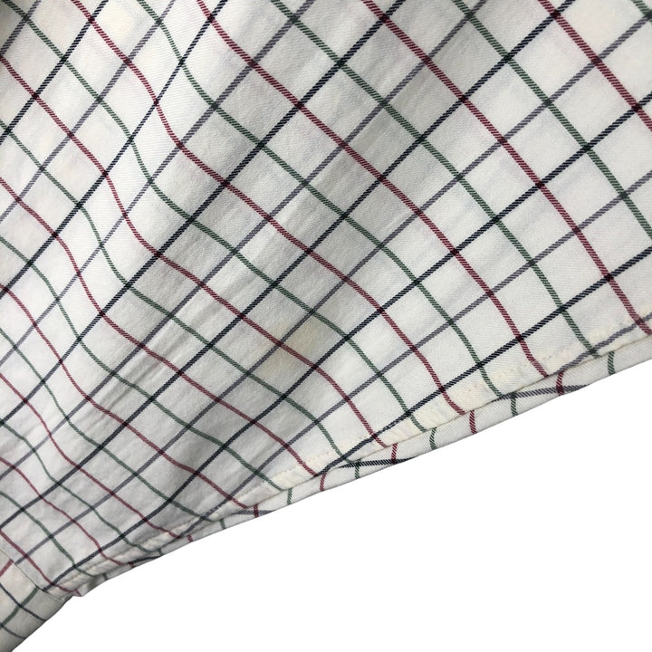 Ralph Lauren Classic Fit Long Sleeve Button Down Check Shirt Men's XL cotton pale white type Vintage Second Hand