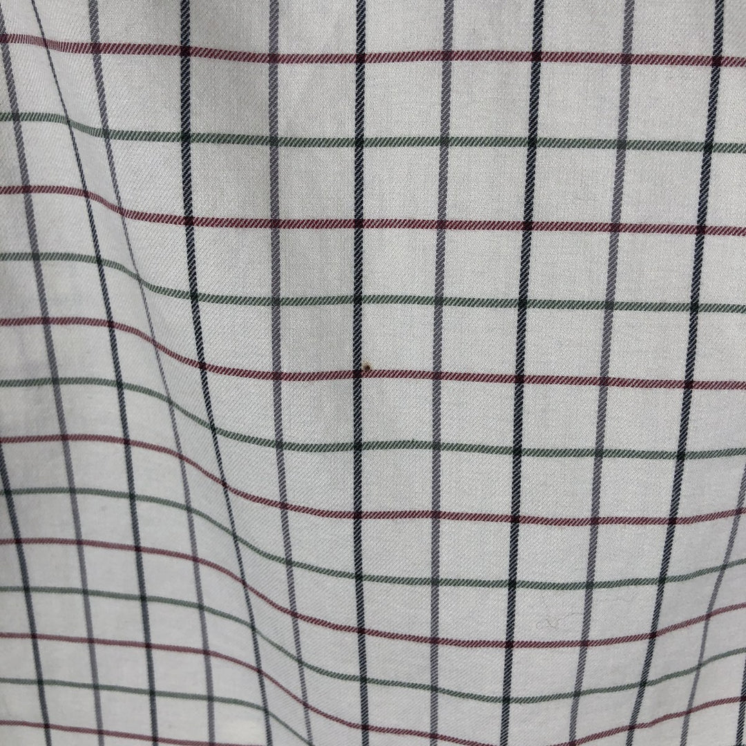 Ralph Lauren Classic Fit Long Sleeve Button Down Check Shirt Men's XL cotton pale white type Vintage Second Hand