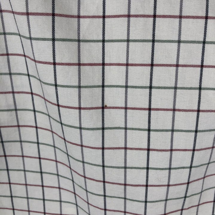 Ralph Lauren Classic Fit Long Sleeve Button Down Check Shirt Men's XL cotton pale white type Vintage Second Hand