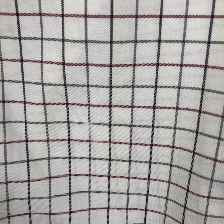 Ralph Lauren Classic Fit Long Sleeve Button Down Check Shirt Men's XL cotton pale white type Vintage Second Hand