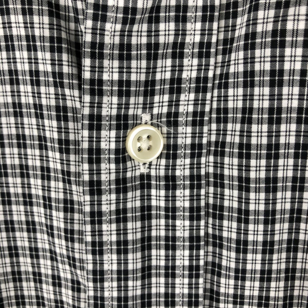 Ralph Lauren long sleeve button down check shirt, men's size L cotton black type Vintage Second Hand