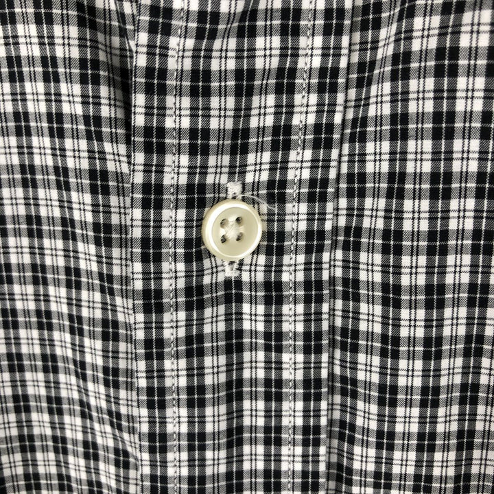 Ralph Lauren long sleeve button down check shirt, men's size L cotton black type Vintage Second Hand