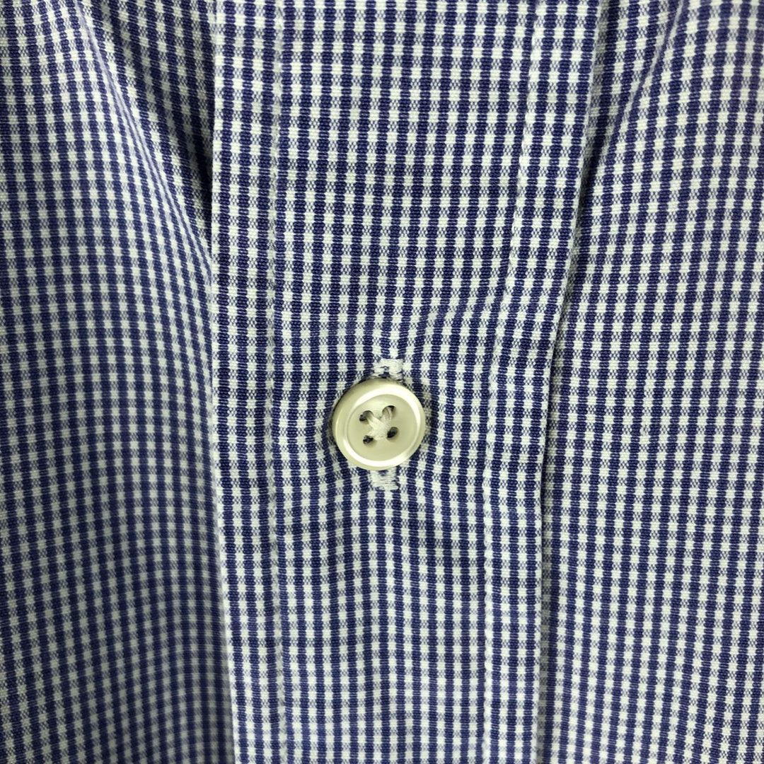 Ralph Lauren BLAKE Gingham Check Long Sleeve Button-Down Check Shirt Men's M cotton white type Vintage Second Hand