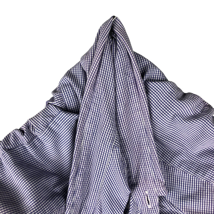 Ralph Lauren BLAKE Gingham Check Long Sleeve Button-Down Check Shirt Men's M cotton white type Vintage Second Hand