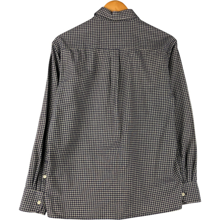 Ralph Lauren CUSTOM FIT long sleeve button down check shirt, men's size L cotton purple type Vintage Second Hand