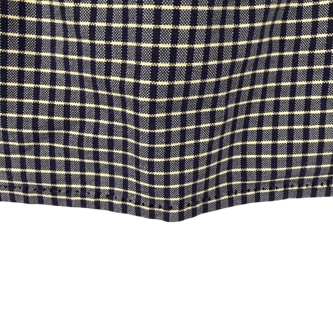 Ralph Lauren CUSTOM FIT long sleeve button down check shirt, men's size L cotton purple type Vintage Second Hand