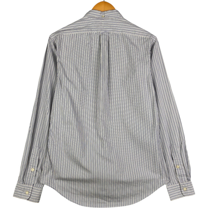 Ralph Lauren Slim Fit Long Sleeve Button-Down Striped Shirt, Men's Size Medium cotton white type Vintage Second Hand