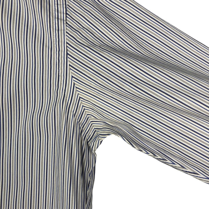 Ralph Lauren Slim Fit Long Sleeve Button-Down Striped Shirt, Men's Size Medium cotton white type Vintage Second Hand
