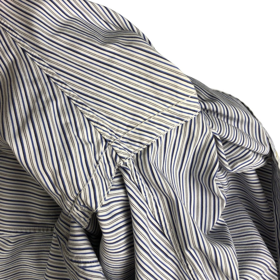 Ralph Lauren Slim Fit Long Sleeve Button-Down Striped Shirt, Men's Size Medium cotton white type Vintage Second Hand