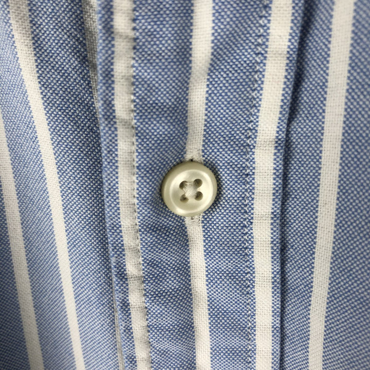 Ralph Lauren CUSTOM FIT long sleeve button down striped shirt men's size L cotton Blue type light blue Vintage Second Hand