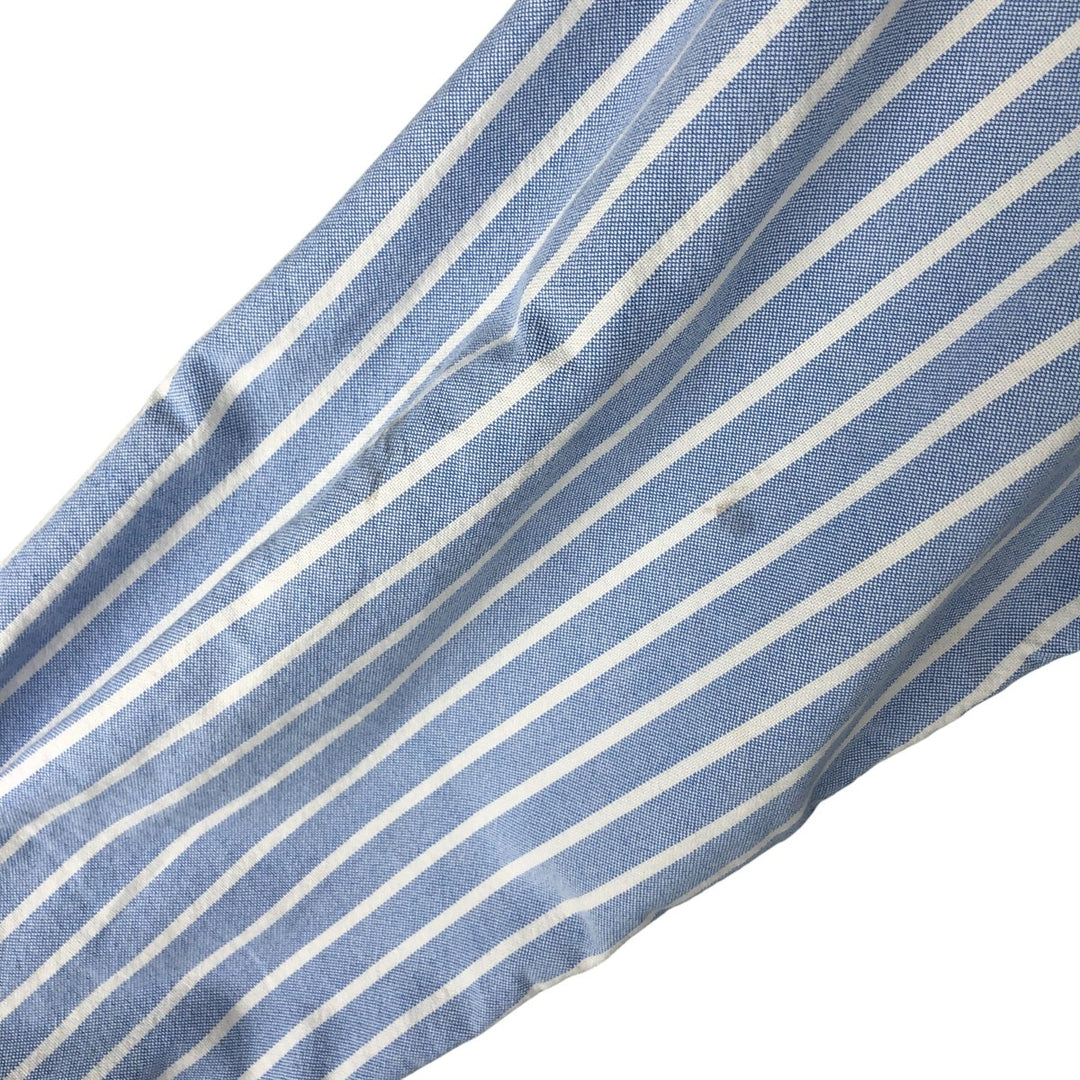 Ralph Lauren CUSTOM FIT long sleeve button down striped shirt men's size L cotton Blue type light blue Vintage Second Hand