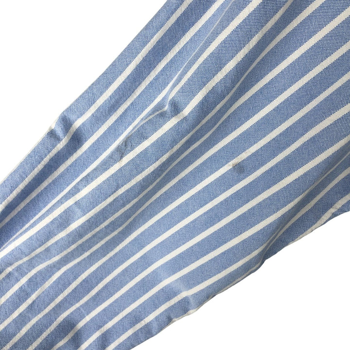 Ralph Lauren CUSTOM FIT long sleeve button down striped shirt men's size L cotton Blue type light blue Vintage Second Hand