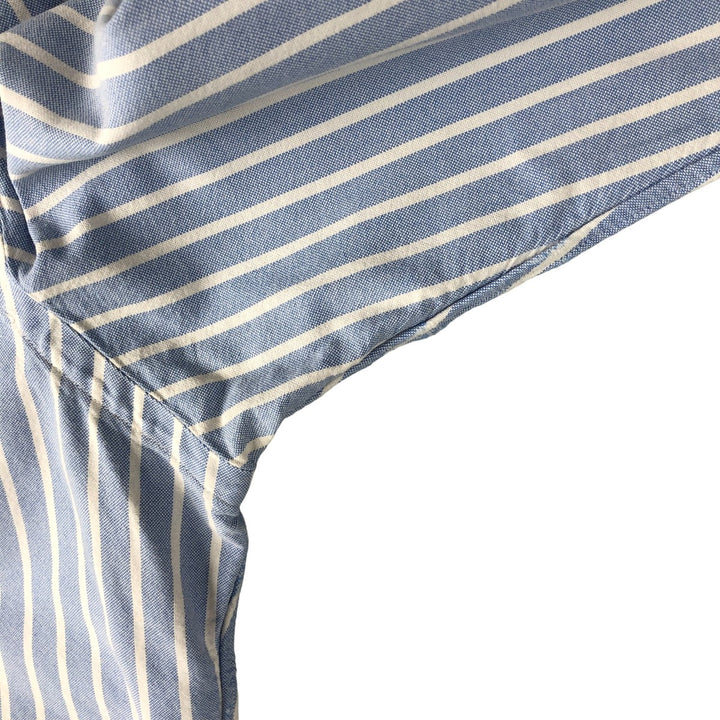 Ralph Lauren CUSTOM FIT long sleeve button down striped shirt men's size L cotton Blue type light blue Vintage Second Hand