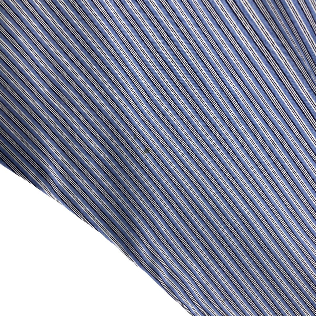 Ralph Lauren Classic Fit Long Sleeve Button Down Striped Shirt, Men's M cotton blue type Vintage Second Hand