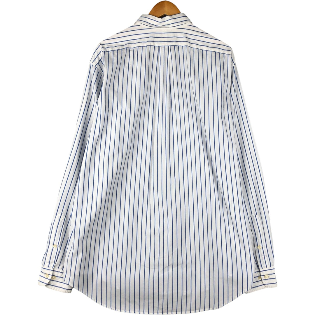 Ralph Lauren YARMOUTH Long Sleeve Button-Down Striped Shirt, Size 16, 1 cotton white type Vintage Second Hand