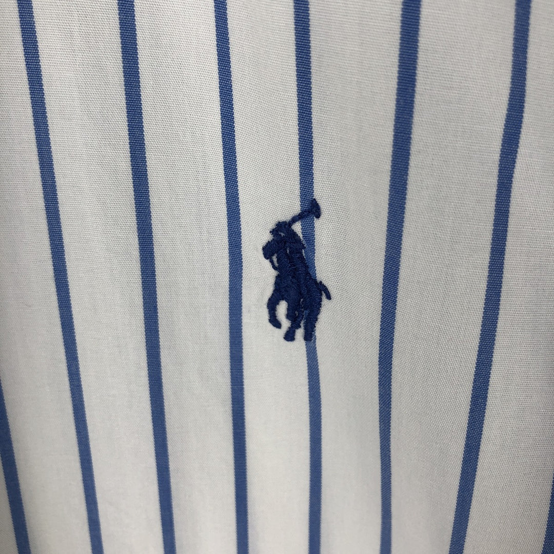 Ralph Lauren YARMOUTH Long Sleeve Button-Down Striped Shirt, Size 16, 1 cotton white type Vintage Second Hand
