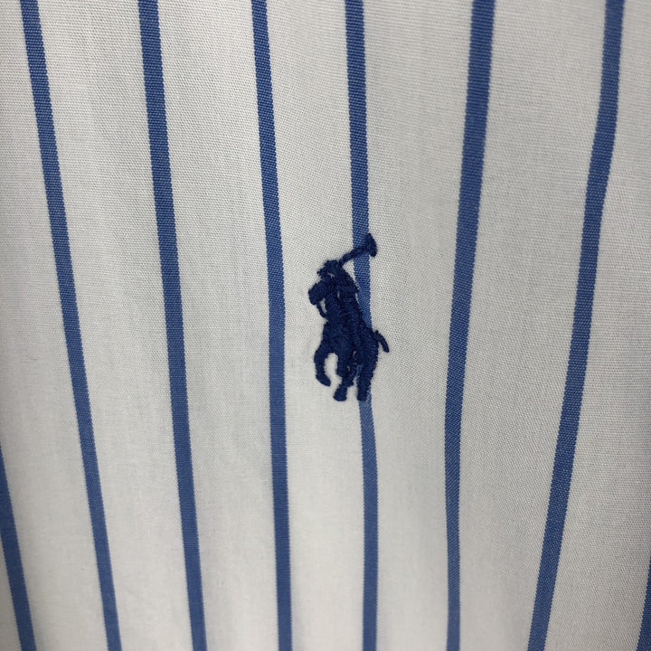 Ralph Lauren YARMOUTH Long Sleeve Button-Down Striped Shirt, Size 16, 1 cotton white type Vintage Second Hand