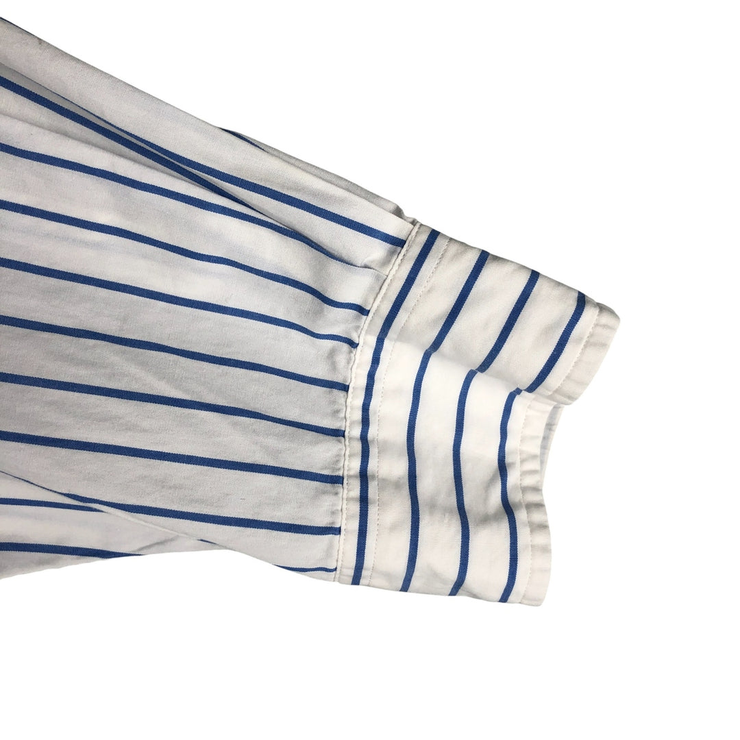 Ralph Lauren YARMOUTH Long Sleeve Button-Down Striped Shirt, Size 16, 1 cotton white type Vintage Second Hand