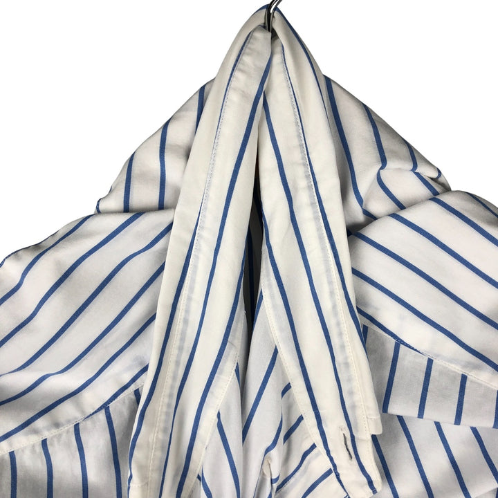 Ralph Lauren YARMOUTH Long Sleeve Button-Down Striped Shirt, Size 16, 1 cotton white type Vintage Second Hand