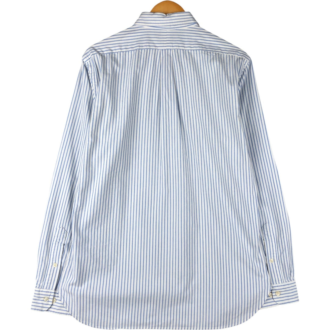 Ralph Lauren long sleeve button down striped shirt, men's size L cotton Blue type light blue Vintage Second Hand