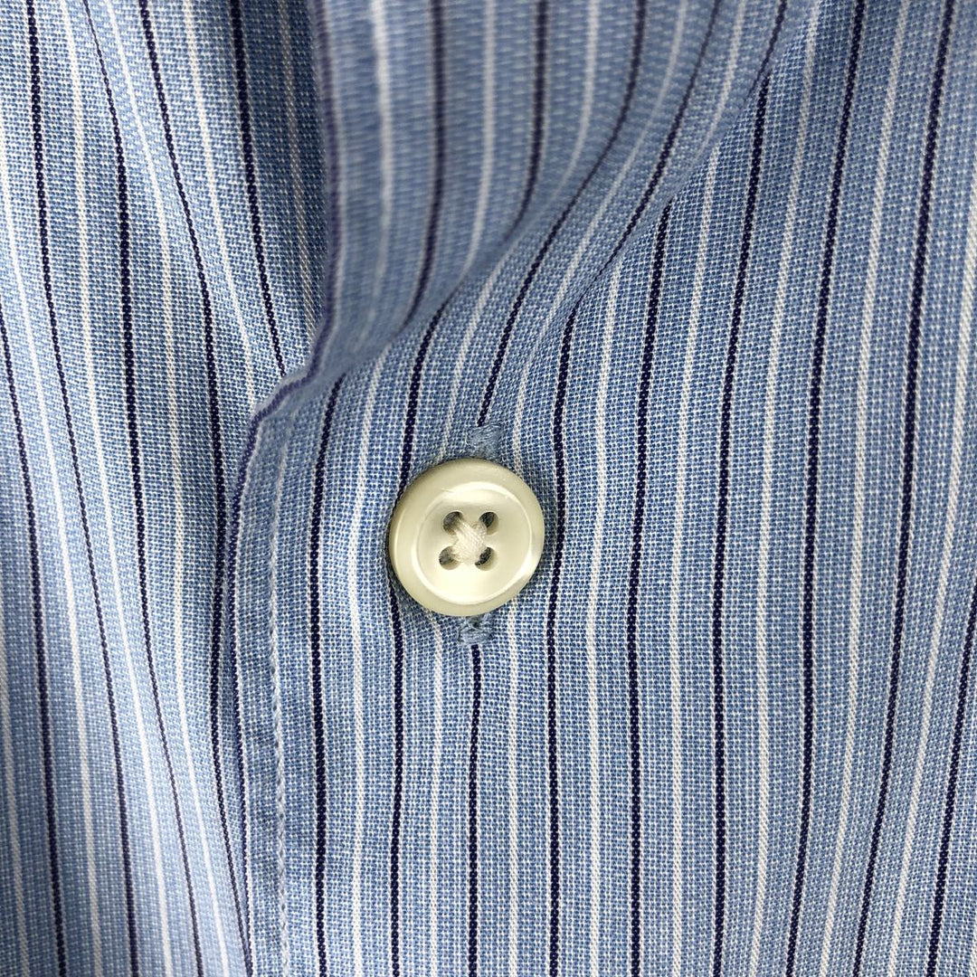 Ralph Lauren POLO by Ralph Lauren CRANE long-sleeved striped shirt, men's size XL cotton Blue type light blue Vintage Second Hand