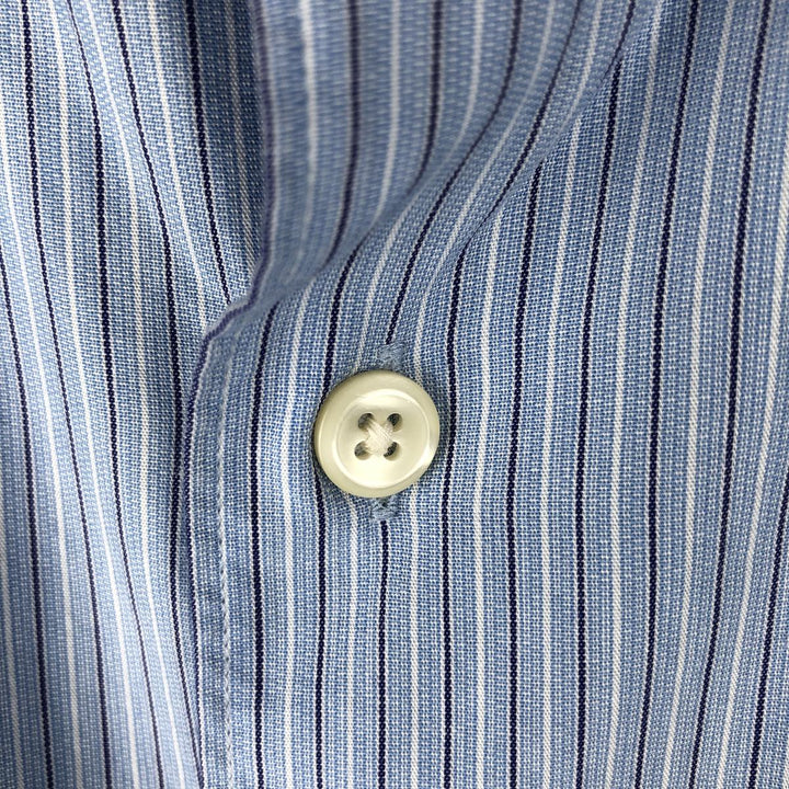 Ralph Lauren POLO by Ralph Lauren CRANE long-sleeved striped shirt, men's size XL cotton Blue type light blue Vintage Second Hand