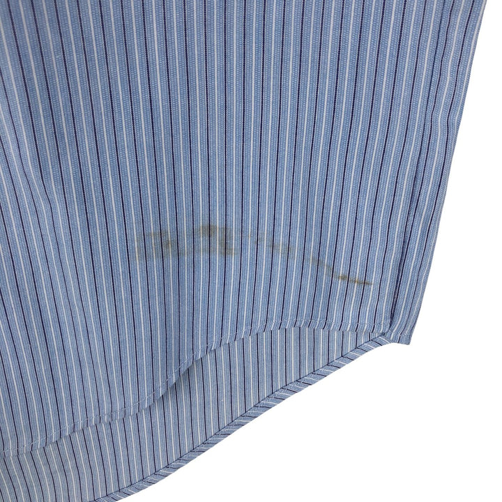 Ralph Lauren POLO by Ralph Lauren CRANE long-sleeved striped shirt, men's size XL cotton Blue type light blue Vintage Second Hand