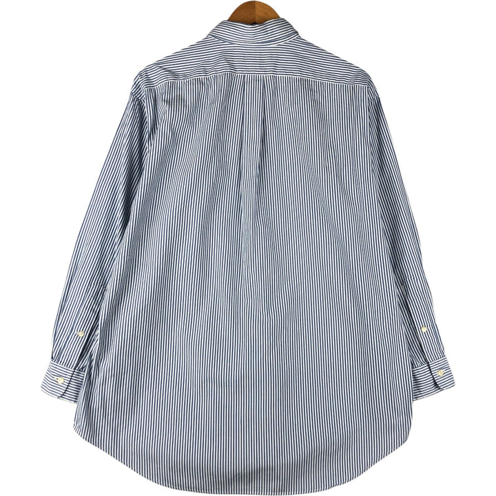 Ralph Lauren YARMOUTH Long Sleeve Button-Down Striped Shirt, Men's Size L cotton blue type Vintage Second Hand