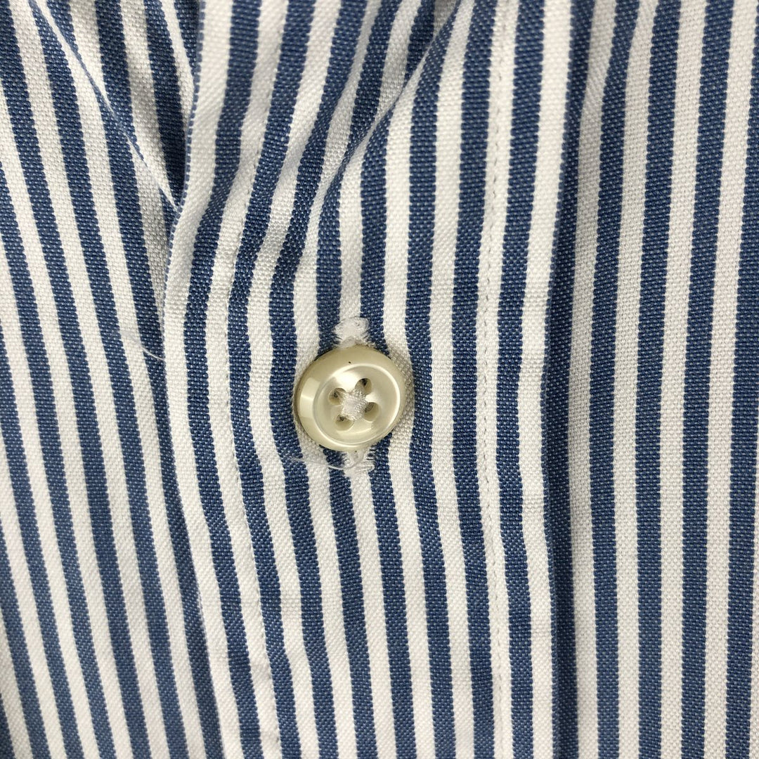Ralph Lauren YARMOUTH Long Sleeve Button-Down Striped Shirt, Men's Size L cotton blue type Vintage Second Hand