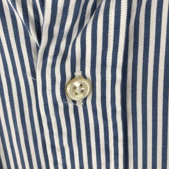 Ralph Lauren YARMOUTH Long Sleeve Button-Down Striped Shirt, Men's Size L cotton blue type Vintage Second Hand