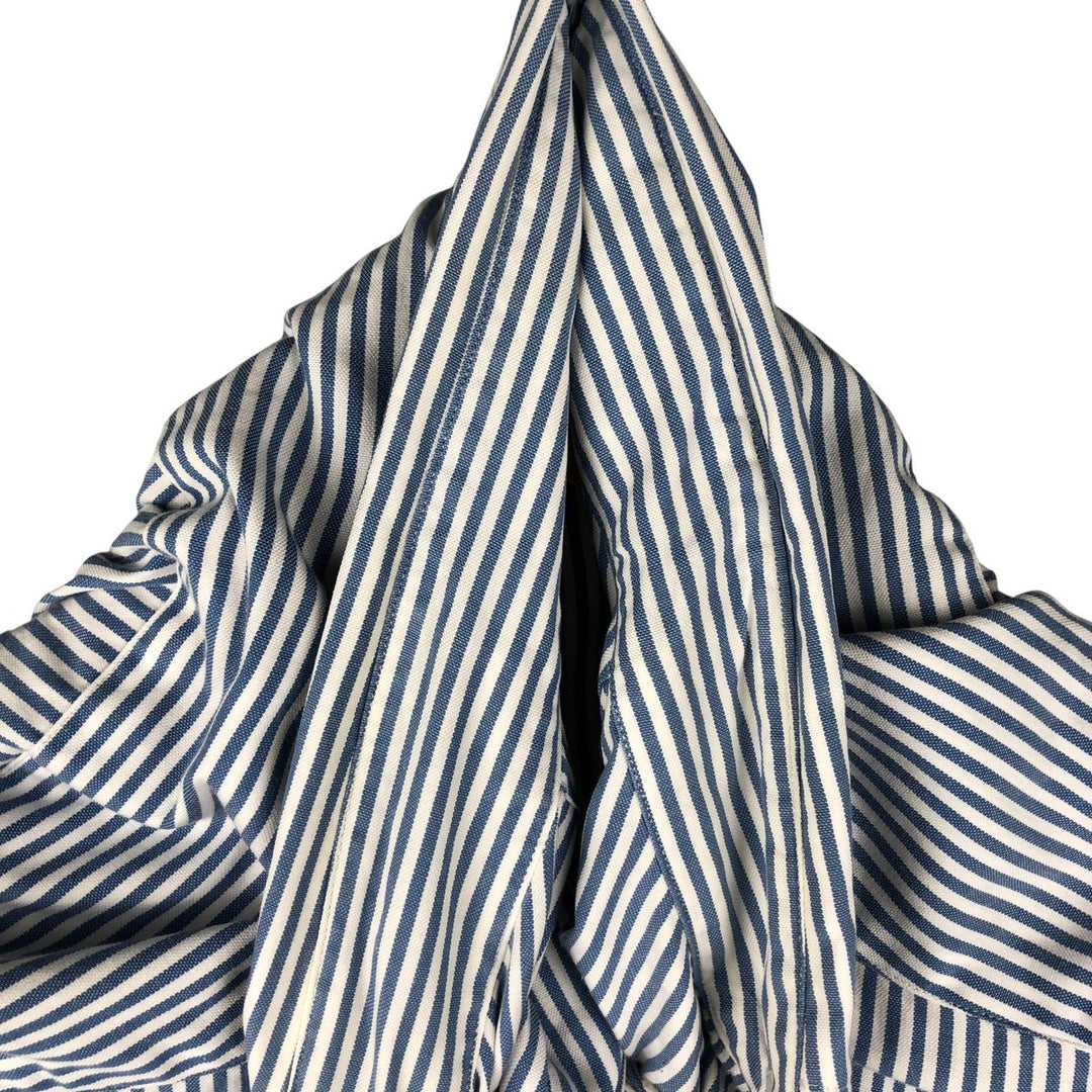 Ralph Lauren YARMOUTH Long Sleeve Button-Down Striped Shirt, Men's Size L cotton blue type Vintage Second Hand