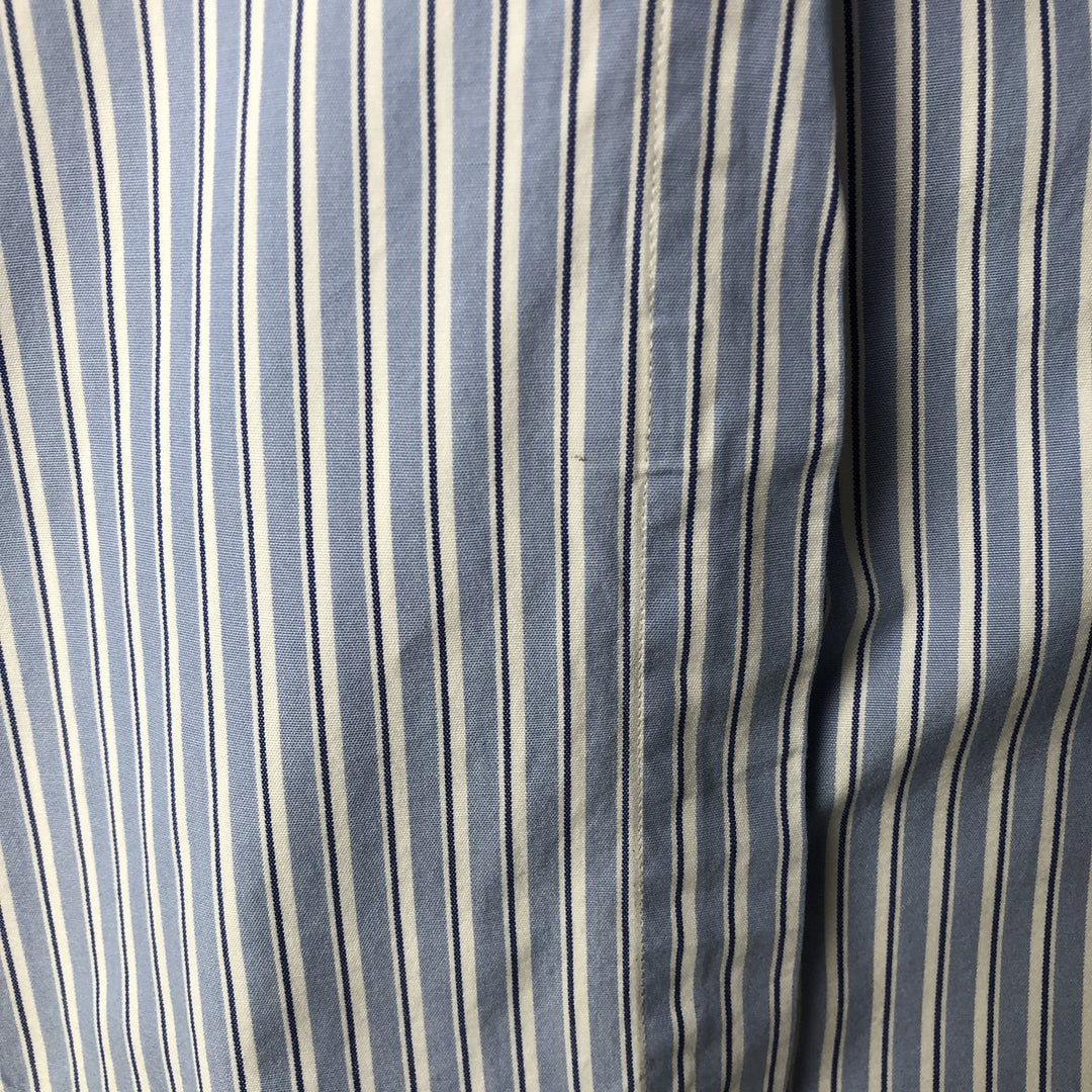 Ralph Lauren Classic Fit Long Sleeve Button Down Striped Shirt, Men's Size L cotton Blue type light blue Vintage Second Hand