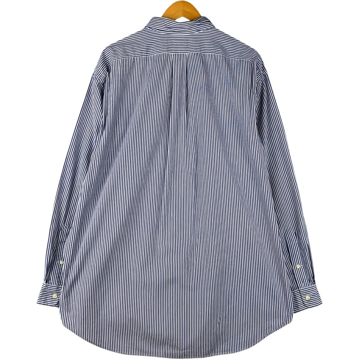 Ralph Lauren BLAKE long sleeve button-down striped shirt, men's size XL cotton blue type Vintage Second Hand