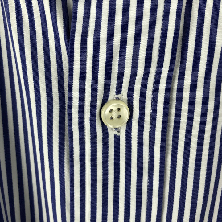 Ralph Lauren BLAKE long sleeve button-down striped shirt, men's size XL cotton blue type Vintage Second Hand