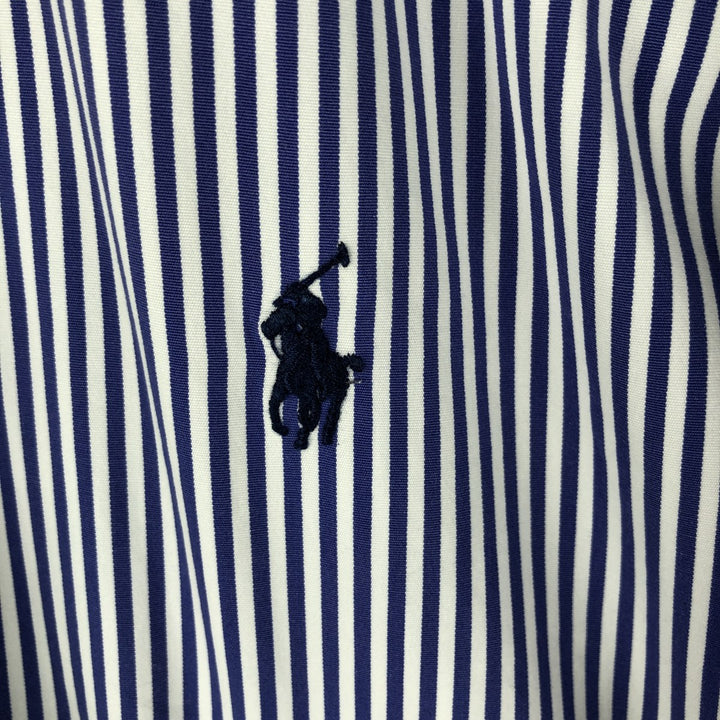 Ralph Lauren BLAKE long sleeve button-down striped shirt, men's size XL cotton blue type Vintage Second Hand