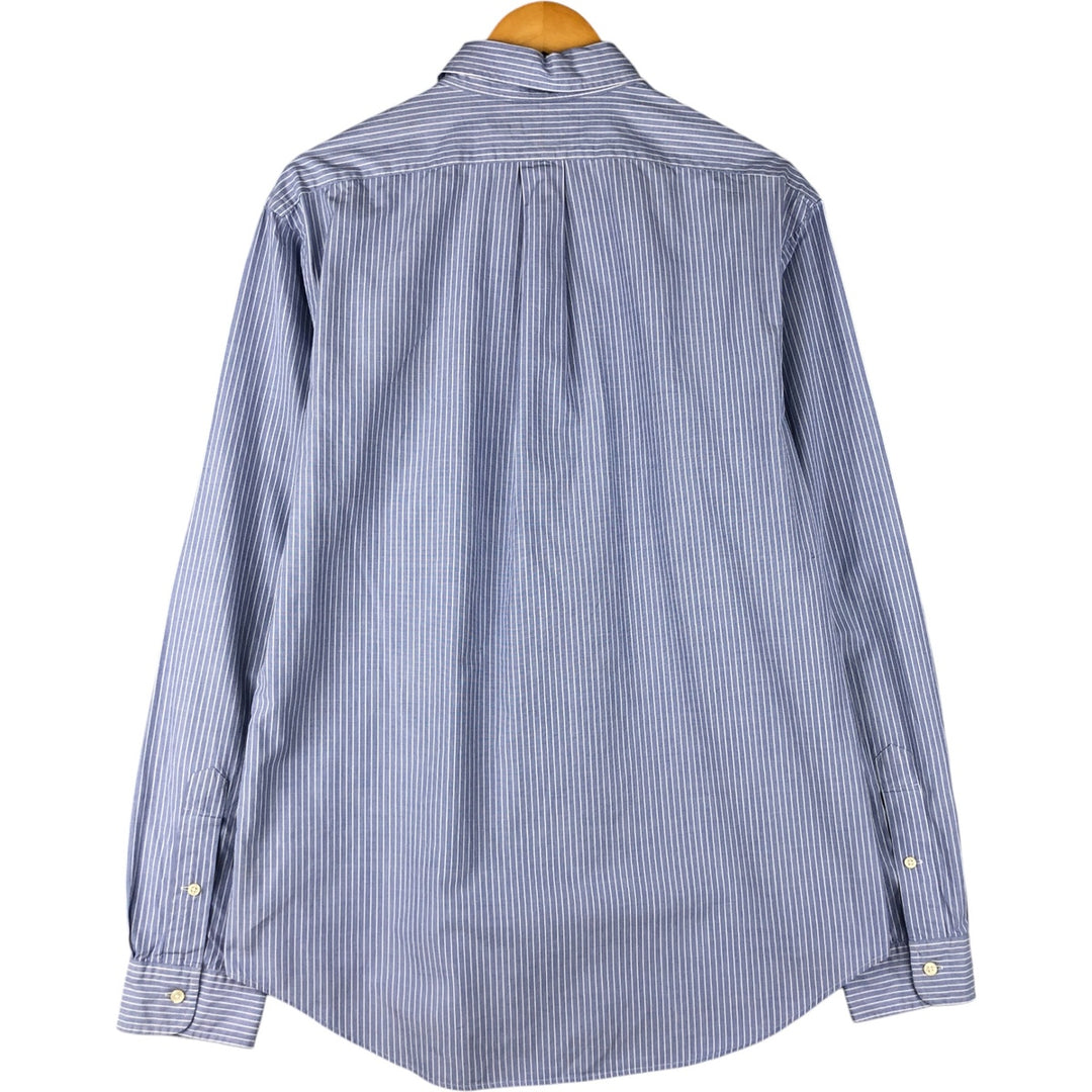 Ralph Lauren POLO by Ralph Lauren CUSTOM FIT DRESS SHIRT Long Sleeve Button-Down Striped Shirt Men's Size L cotton Purple type blue-purple Vintage Second Hand