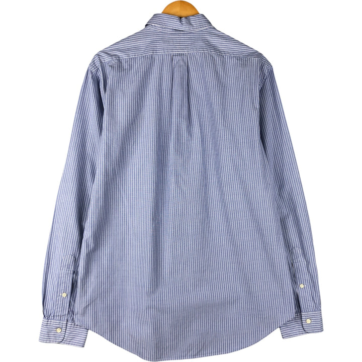 Ralph Lauren POLO by Ralph Lauren CUSTOM FIT DRESS SHIRT Long Sleeve Button-Down Striped Shirt Men's Size L cotton Purple type blue-purple Vintage Second Hand