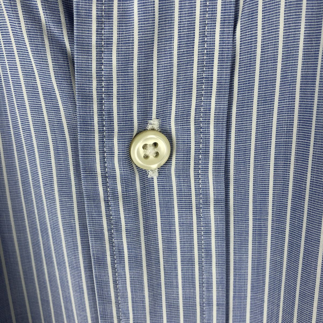 Ralph Lauren POLO by Ralph Lauren CUSTOM FIT DRESS SHIRT Long Sleeve Button-Down Striped Shirt Men's Size L cotton Purple type blue-purple Vintage Second Hand