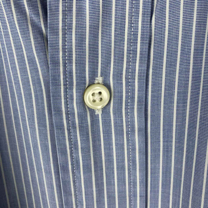 Ralph Lauren POLO by Ralph Lauren CUSTOM FIT DRESS SHIRT Long Sleeve Button-Down Striped Shirt Men's Size L cotton Purple type blue-purple Vintage Second Hand