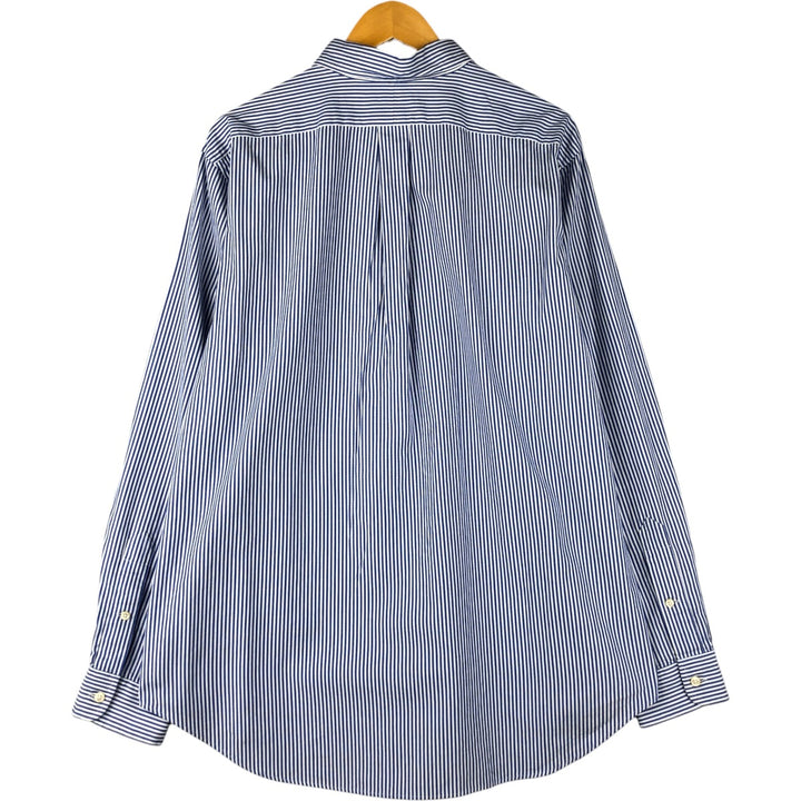 Ralph Lauren Classic Fit Long Sleeve Button Down Striped Shirt, Men's Size L cotton blue type Vintage Second Hand
