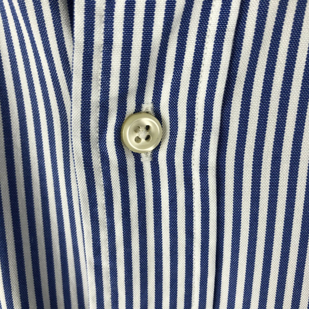 Ralph Lauren Classic Fit Long Sleeve Button Down Striped Shirt, Men's Size L cotton blue type Vintage Second Hand