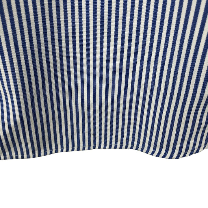 Ralph Lauren Classic Fit Long Sleeve Button Down Striped Shirt, Men's Size L cotton blue type Vintage Second Hand