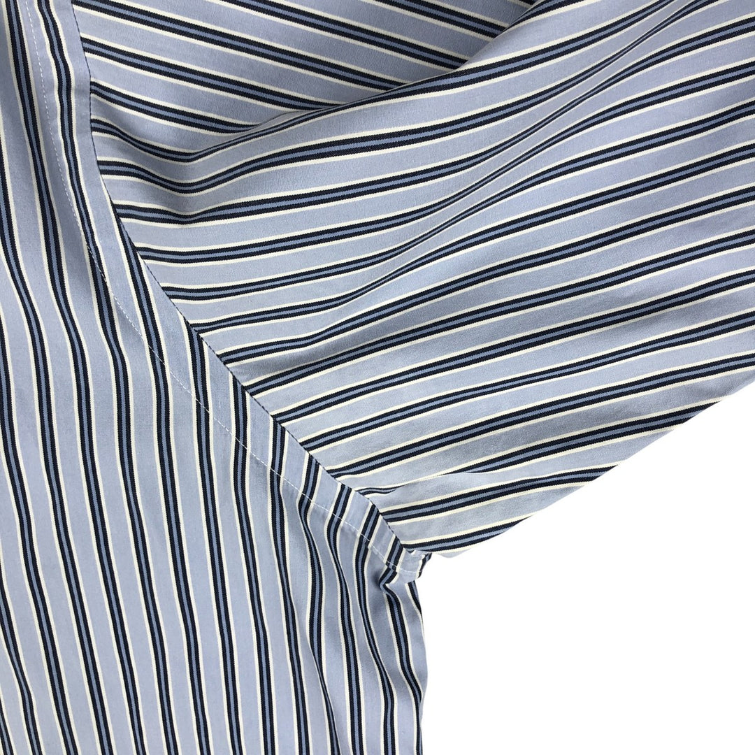 Ralph Lauren Classic Fit Long Sleeve Button Down Striped Shirt, Men's Size L cotton Blue type light blue Vintage Second Hand