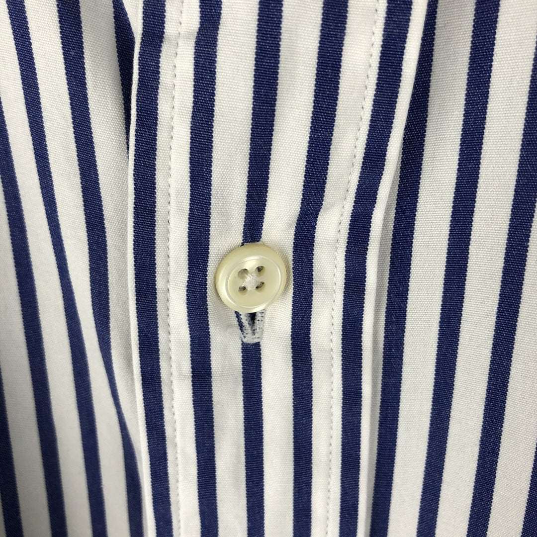 Ralph Lauren POLO by Ralph Lauren LOWELL SPORT long-sleeved striped shirt, men's size XXL cotton blue type Vintage Second Hand