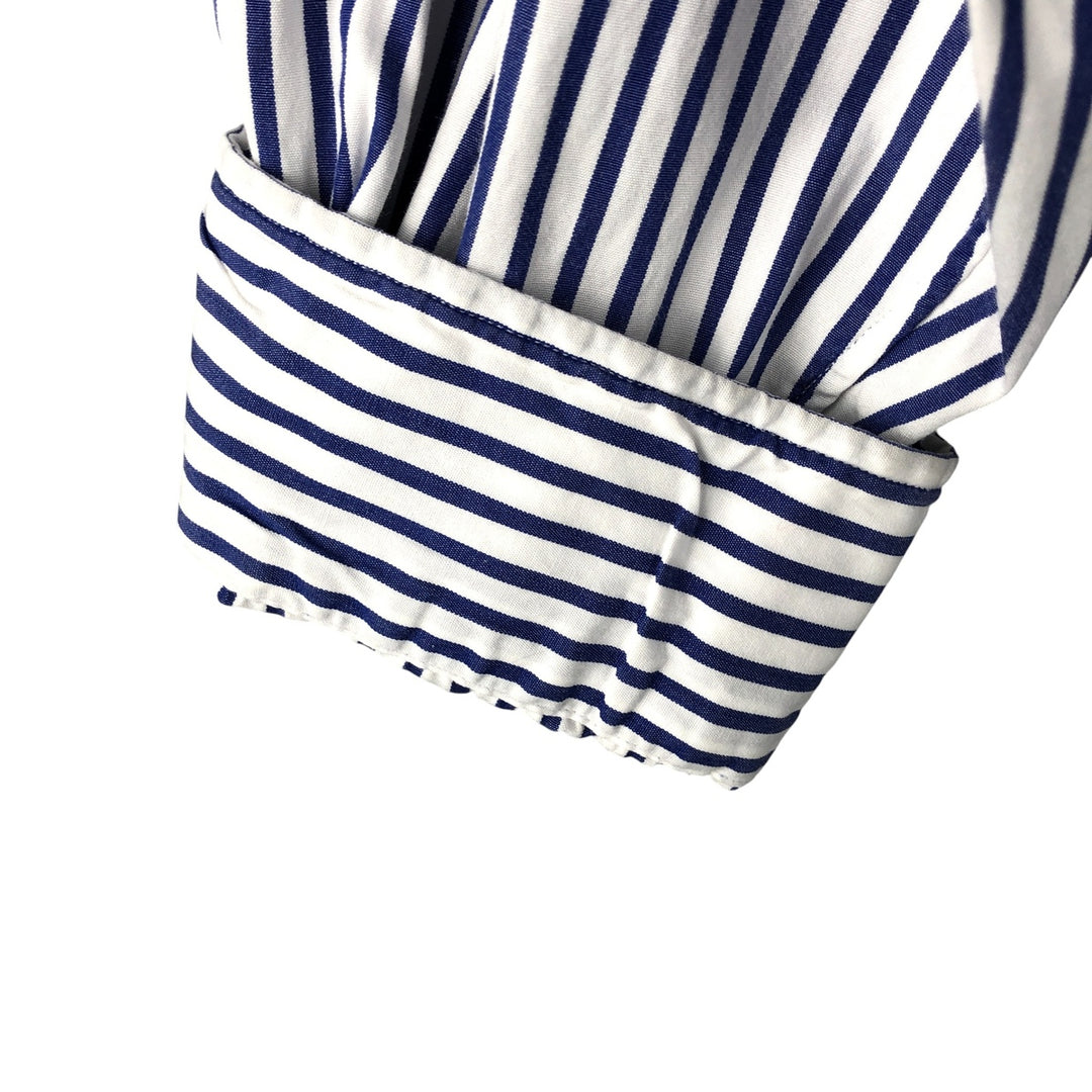 Ralph Lauren POLO by Ralph Lauren LOWELL SPORT long-sleeved striped shirt, men's size XXL cotton blue type Vintage Second Hand