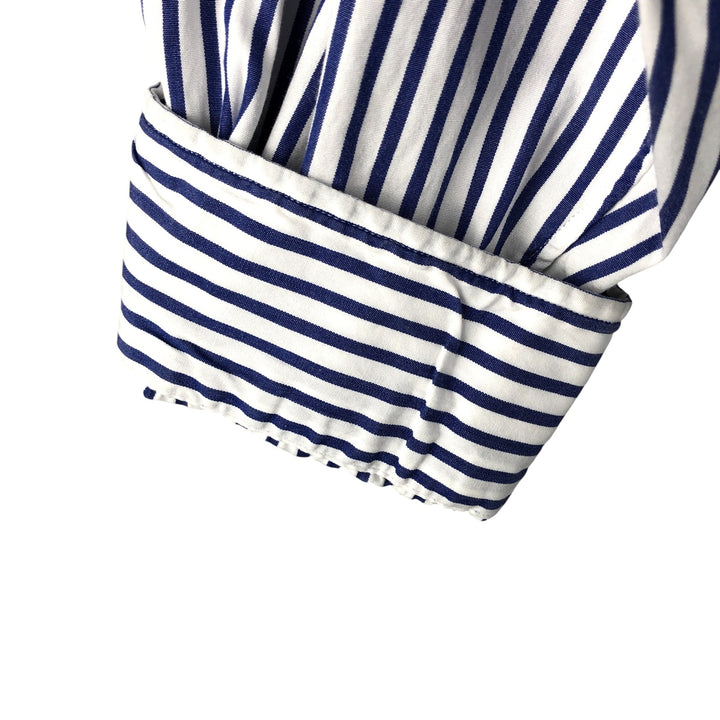 Ralph Lauren POLO by Ralph Lauren LOWELL SPORT long-sleeved striped shirt, men's size XXL cotton blue type Vintage Second Hand
