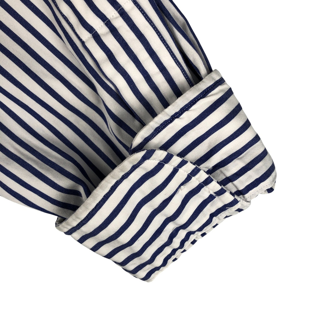 Ralph Lauren POLO by Ralph Lauren LOWELL SPORT long-sleeved striped shirt, men's size XXL cotton blue type Vintage Second Hand