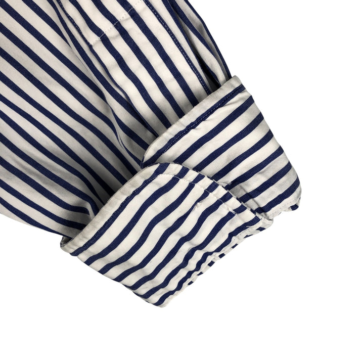 Ralph Lauren POLO by Ralph Lauren LOWELL SPORT long-sleeved striped shirt, men's size XXL cotton blue type Vintage Second Hand
