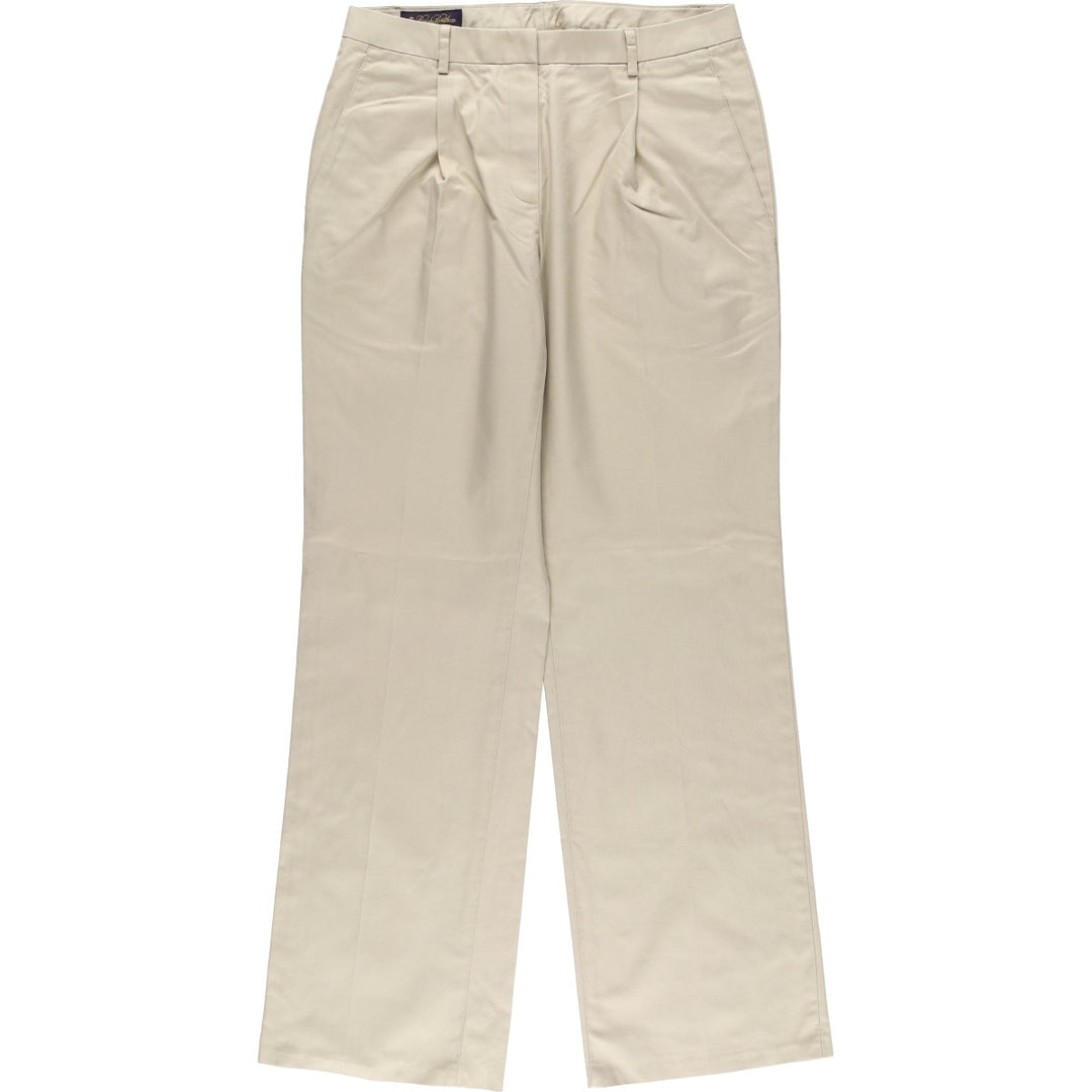 Brooks Brothers One-Tuck Chino Pants, Women's, Size L (W29) cotton Beige type Vintage Second Hand